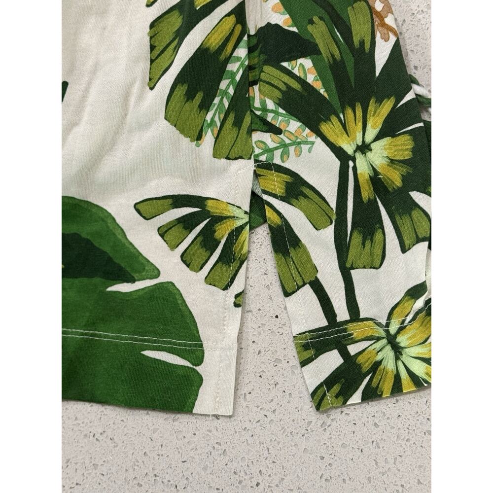 NWT Farm Rio Tropical Forest Off-White Shirt Dress Green Large Resort Cotton - Picture 13 of 16